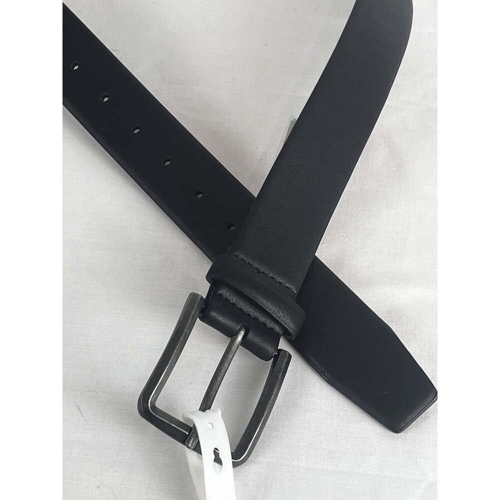 Men's Size 38/40 English Laundry Black Faux Leather Belt NEW